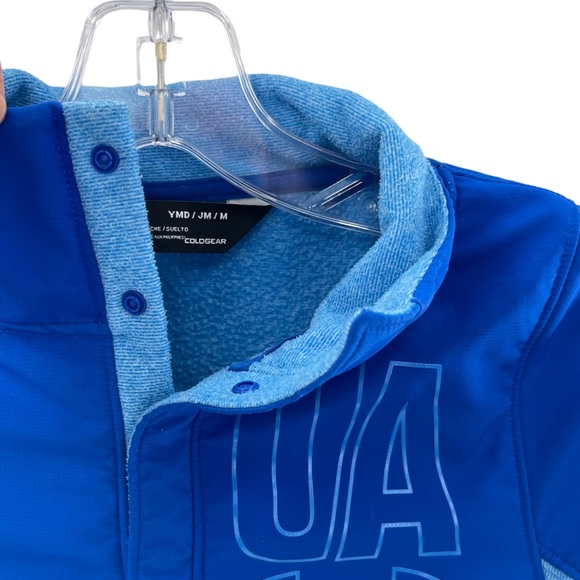 Under Armour Cold Gear Quarter Snap Pullover Blue Size Youth Medium - Picture 5 of 13